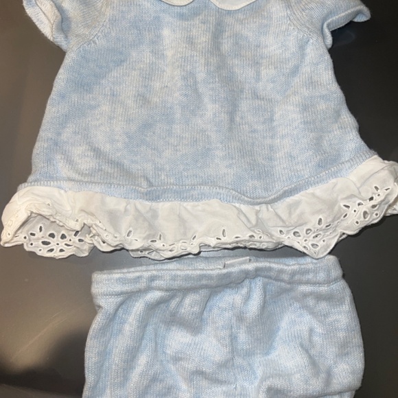 Janie and Jack Baby Girl Outfit blue 0-3m - Picture 7 of 8